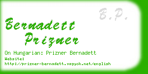 bernadett prizner business card